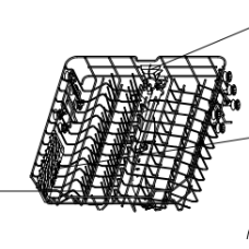 12976000000461 Genuine Technika / Omega Dishwasher Top Basket Rack TBD4SS-5 EDV604SS